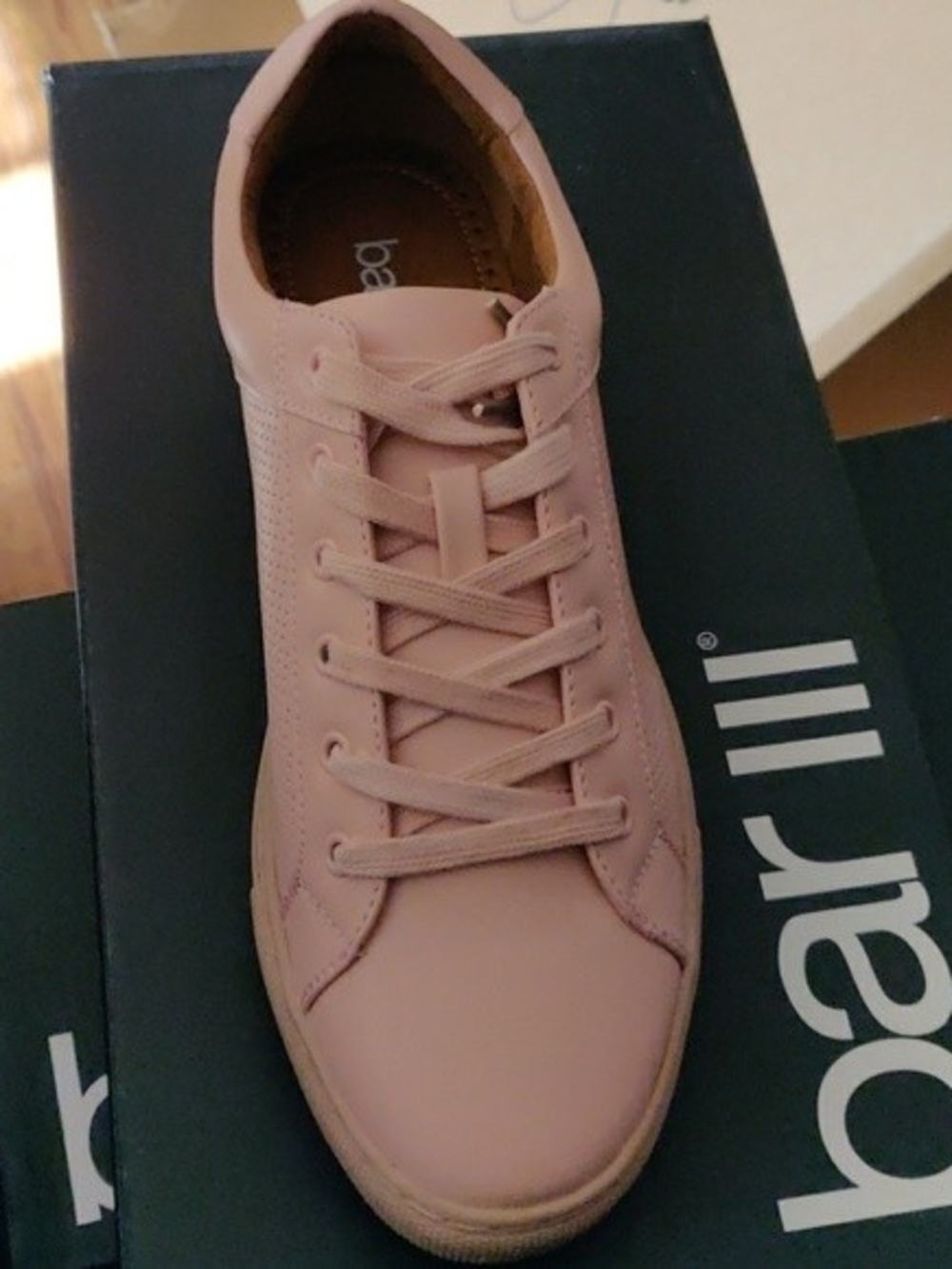 Bar III Blush Pink Low-Top Lace-Up Sneaker